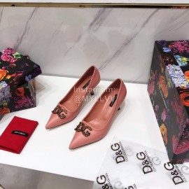 Dolce Gabbana Autumn New Calf High Heels For Women Pink