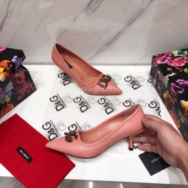 Dolce Gabbana Autumn New Calf High Heels For Women Pink
