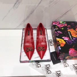 Dolce Gabbana Autumn New Calf High Heels For Women Red