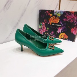 Dolce Gabbana Autumn New Calf High Heels For Women Green