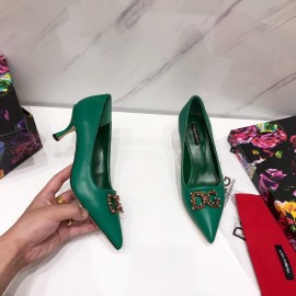 Dolce Gabbana Autumn New Calf High Heels For Women Green