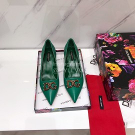 Dolce Gabbana Autumn New Calf High Heels For Women Green