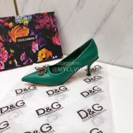 Dolce Gabbana Autumn New Calf High Heels For Women Green