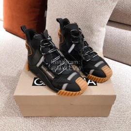 Dolce Gabbana Autumn Winter New High Top Casual Sneakers For Men And Women Black