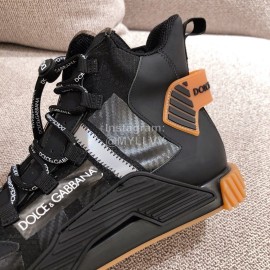 Dolce Gabbana Autumn Winter New High Top Casual Sneakers For Men And Women Black