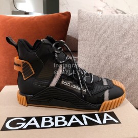 Dolce Gabbana Autumn Winter New High Top Casual Sneakers For Men And Women Black