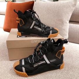 Dolce Gabbana Autumn Winter New High Top Casual Sneakers For Men And Women Black