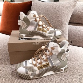 Dolce Gabbana Autumn Winter New High Top Casual Sneakers For Men And Women Gray
