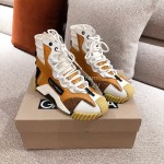 Dolce Gabbana Autumn Winter New High Top Casual Sneakers For Men And Women Orange