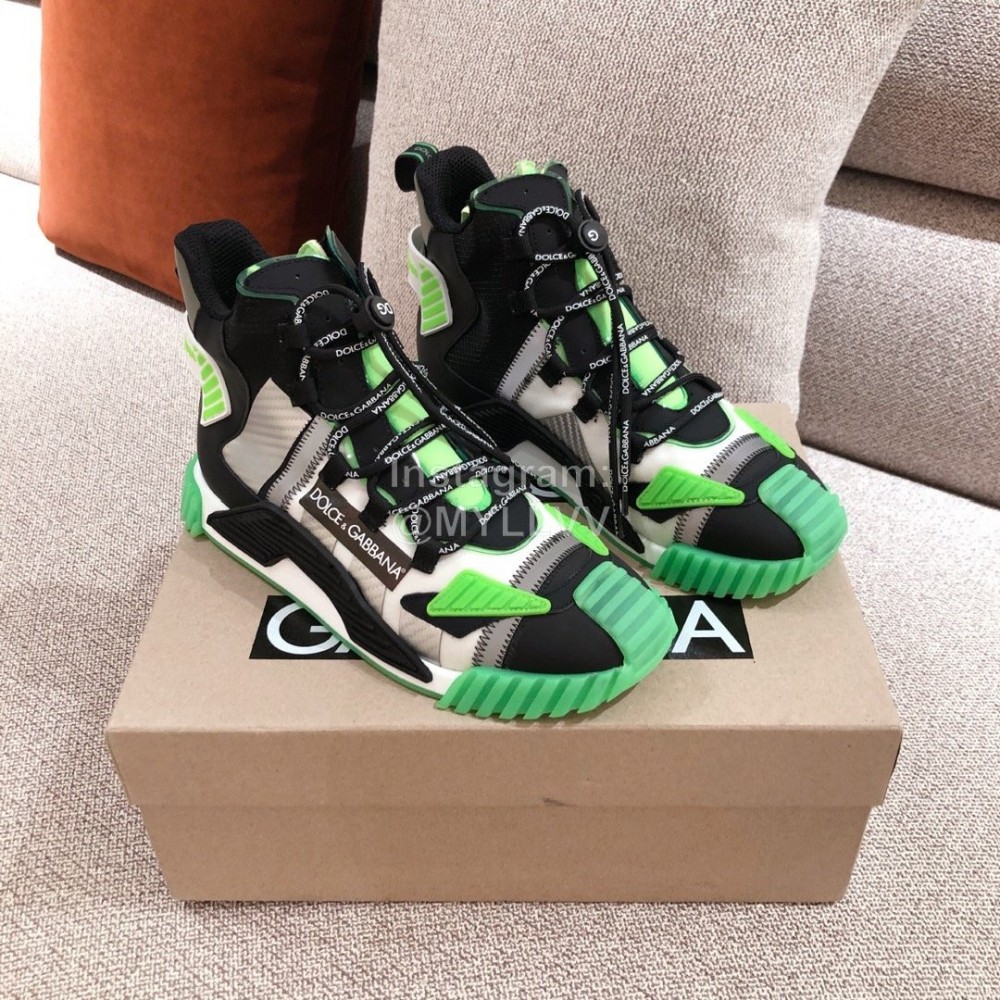 Dolce Gabbana Autumn Winter New High Top Casual Sneakers For Men And Women Green