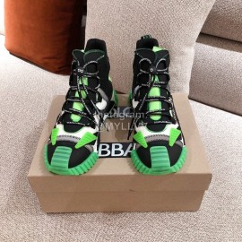 Dolce Gabbana Autumn Winter New High Top Casual Sneakers For Men And Women Green