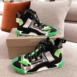 Dolce Gabbana Autumn Winter New High Top Casual Sneakers For Men And Women Green