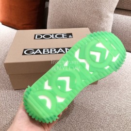 Dolce Gabbana Autumn Winter New High Top Casual Sneakers For Men And Women Green