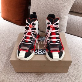 Dolce Gabbana Autumn Winter New High Top Casual Sneakers For Men And Women Red