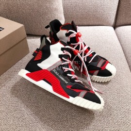 Dolce Gabbana Autumn Winter New High Top Casual Sneakers For Men And Women Red