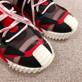 Dolce Gabbana Autumn Winter New High Top Casual Sneakers For Men And Women Red