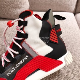 Dolce Gabbana Autumn Winter New High Top Casual Sneakers For Men And Women Red