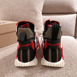 Dolce Gabbana Autumn Winter New High Top Casual Sneakers For Men And Women Red
