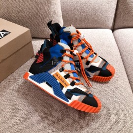 Dolce Gabbana Autumn Winter New High Top Casual Sneakers For Men And Women Blue