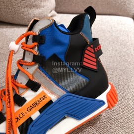Dolce Gabbana Autumn Winter New High Top Casual Sneakers For Men And Women Blue