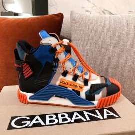 Dolce Gabbana Autumn Winter New High Top Casual Sneakers For Men And Women Blue