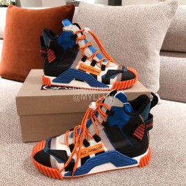 Dolce Gabbana Autumn Winter New High Top Casual Sneakers For Men And Women Blue