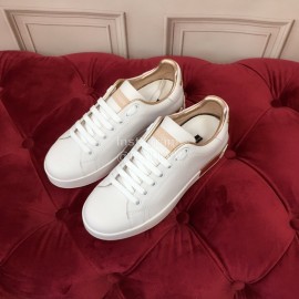 Dolce Gabbana New Silk Leather Casual Shoes For Men And Women Gold