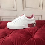 Dolce Gabbana New Silk Leather Casual Shoes For Men And Women Pink