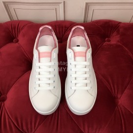 Dolce Gabbana New Silk Leather Casual Shoes For Men And Women Pink