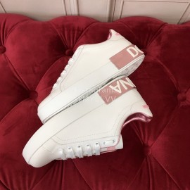 Dolce Gabbana New Silk Leather Casual Shoes For Men And Women Pink