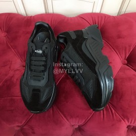 Dolce Gabbana New Calf Leather Thick Soles Sneakers For Men And Women Black
