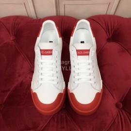 Dolce Gabbana Silk Cowhide Casual Shoes For Men And Women Red