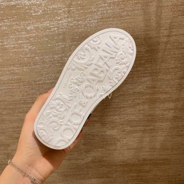 Dolce Gabbana New Printed Leather Casual Shoes For Kids Blue