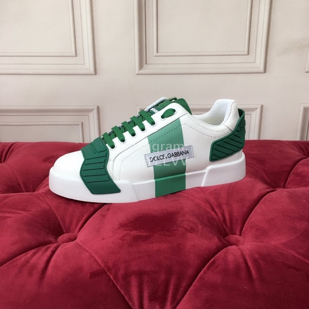 Dolce Gabbana New Silk Leather Casual Shoes For Men And Women Green