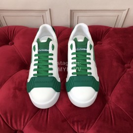 Dolce Gabbana New Silk Leather Casual Shoes For Men And Women Green