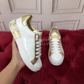 Dolce Gabbana New Silk Leather Casual Shoes For Men And Women White