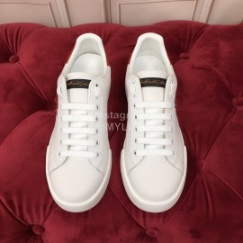 Dolce Gabbana New Printed Silk Leather Casual Shoes For Men And Women