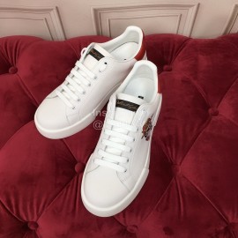 Dolce Gabbana New Printed Silk Leather Casual Shoes For Men And Women