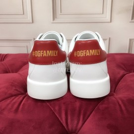 Dolce Gabbana New Printed Silk Leather Casual Shoes For Men And Women