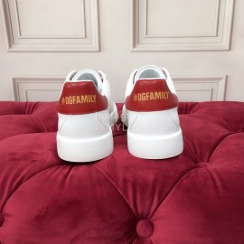 Dolce Gabbana New Silk Printed Leather Casual Shoes For Men And Women