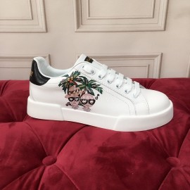 Dolce Gabbana Black New Silk Leather Casual Shoes For Men And Women