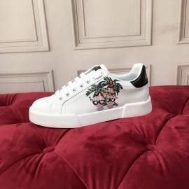 Dolce Gabbana Black New Silk Leather Casual Shoes For Men And Women