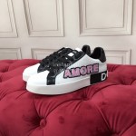 Dolce Gabbana New Silk Leather Black Casual Shoes For Men And Women