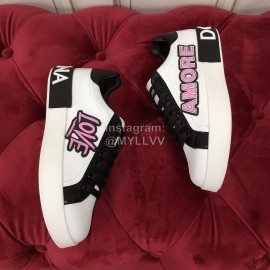 Dolce Gabbana New Silk Leather Black Casual Shoes For Men And Women