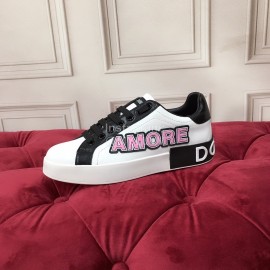 Dolce Gabbana New Silk Leather Black Casual Shoes For Men And Women