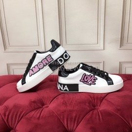 Dolce Gabbana New Silk Leather Black Casual Shoes For Men And Women