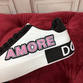 Dolce Gabbana New Silk Leather Black Casual Shoes For Men And Women