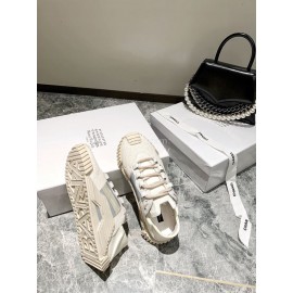 Dolce Gabbana New Stretch Crosta Leather Sneakers For Women Beige