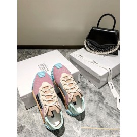 Dolce Gabbana New Stretch Crosta Leather Sneakers For Women Blue