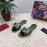Dolce Gabbana Soft Sheepskin Flat Heel Slippers For Women Green